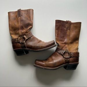 Frye Harness Leather Boots Size 9